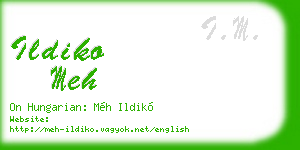 ildiko meh business card